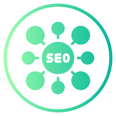 digital marketing gradient icon