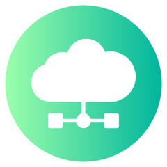 cloud computing gradient icon