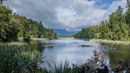 Lake Matheson in West Coast of New Zealand