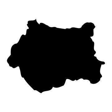 West Yorkshire map, ceremonial county of England. Vector illustration.