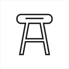 chair vector icon logo template