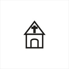 church vector icon logo template