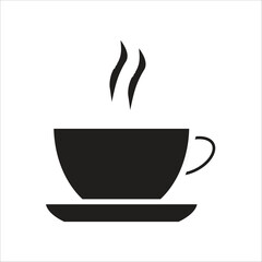 coffe glass vector icon logo template