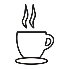 coffe glass vector icon logo template