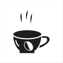 coffe glass vector icon logo template