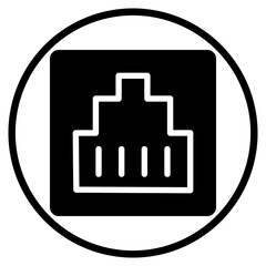 ethernet glyph icon