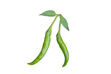 Fototapeta premium Fresh chili Isolated on white 