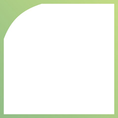 green pastel frame square corner
