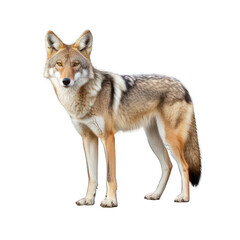 Coyote isolated on white created with Generative AI
