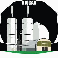 Vector illustration of bigass energy. Green energy. Renewable energy source