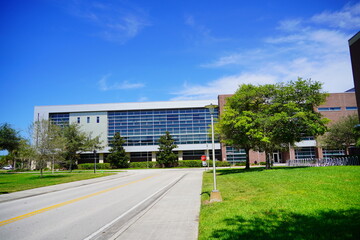 ORLANDO, FL, USA - 05 13, 2023: The University of Central Florida  (UCF) building
