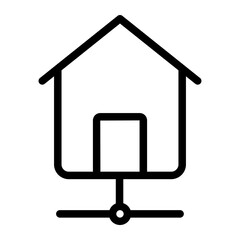home networking line icon