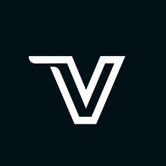 Initial Letter V Logo Design Vector