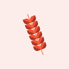 Wheat icon. Bakery icon. Simple, outline, flat, color. Vector illustration - 612377562
