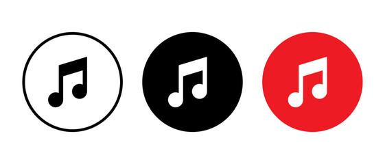Music streaming service icon vector. Multimedia elements