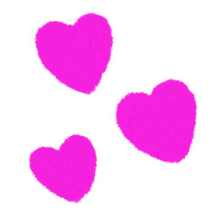 Cute heart-shaped hand drawn, vibrant heart, pastel-colored heart, heart melting like dripping water.