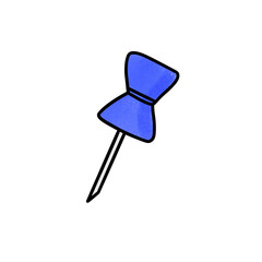Blue push pin