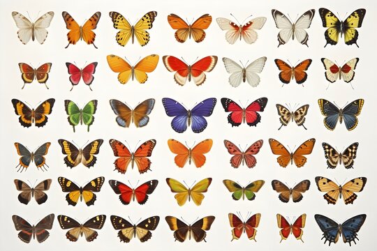 A vivid image featuring a rare collection of various butterfly species, catered towards lepidopterology enthusiasts and researchers.