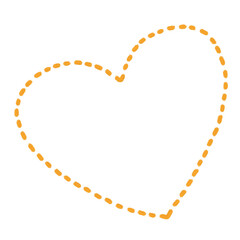 Cute heart-shaped hand drawn, vibrant heart, pastel-colored heart, heart melting like dripping water.