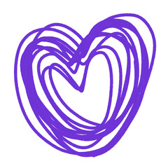 Cute heart-shaped hand drawn, vibrant heart, pastel-colored heart, heart melting like dripping water.