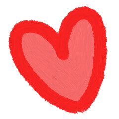 Cute heart-shaped hand drawn, vibrant heart, pastel-colored heart, heart melting like dripping water.