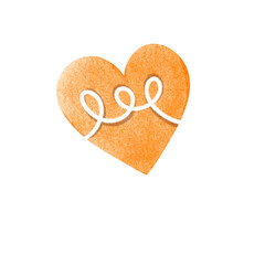 Heart watercolor clipart cute 