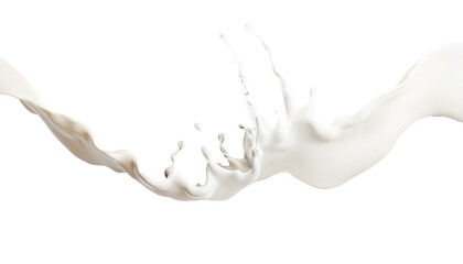 3D Render Milk Splash and Pouring on White Background for liquid, food photography, food styling, food presentation, advertising, graphic design, web design, Poster Banner design, product design,