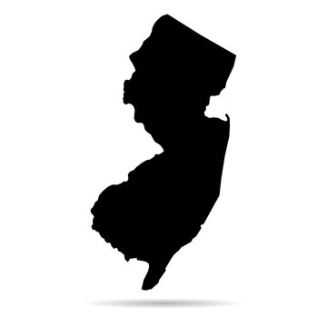 recommend clip art: New Jersey map, united states of america. Flat concept icon symbol vector illustration
