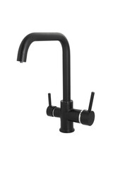 Kitchen Filtered Faucet Black with Dot Brass Purifier Faucet Dual Sprayer Drinking Water Tap Vessel Sink Mixer Tap