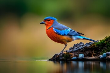 nature  beautiful birds in lake views by
