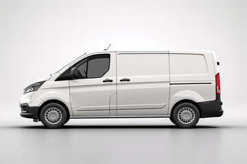 White van for branding, isolate. Generative ai.