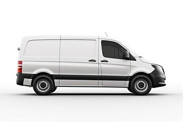 Van for the delivery of goods on a white background. Generative ai. - obrazy, fototapety, plakaty
