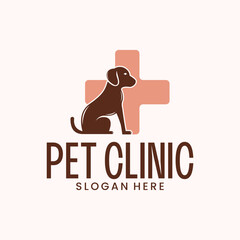 pet shop vector logo, dog and cat grooming suitable for company symbol