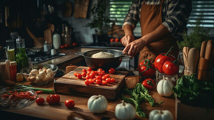 Fototapeta premium Generative AI. Cooking and Recipe Experimentation