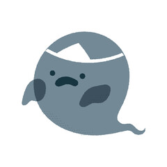 おばけ　ゆるかわいいイラスト素材