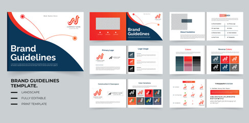 Brand Guidelines or brand manual template design