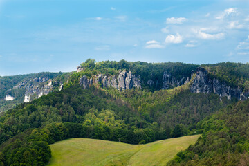 Fototapeta na wymiar mountains and hills in the Czech Republic