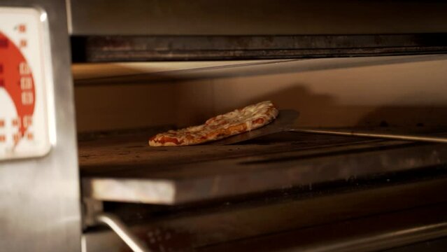 cooking pizza
