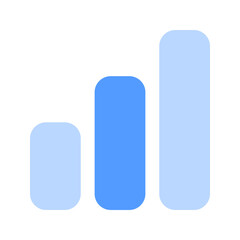 chart bars duotone icon