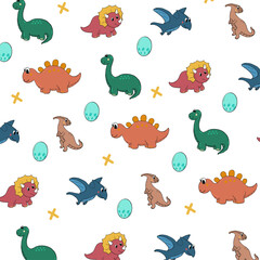 seamless pattern with monsters