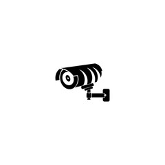 Security camera flat icon.Fixed CCTV, Security Camera Icon illustration Template Illustration Design.