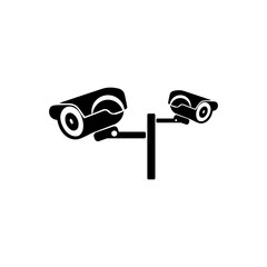 Security camera flat icon.Fixed CCTV, Security Camera Icon illustration Template Illustration Design.