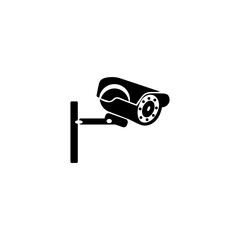 Security camera flat icon.Fixed CCTV, Security Camera Icon illustration Template Illustration Design.