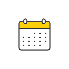 Calendar icon design with white background stock illustration