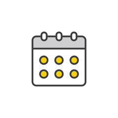Calendar icon design with white background stock illustration