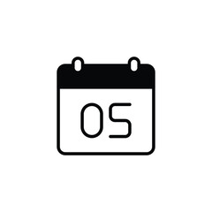 05 Date icon design with white background stock illustration