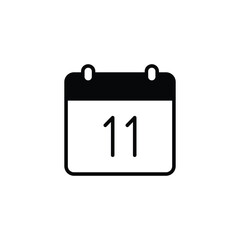 11 Date icon design with white background stock illustration