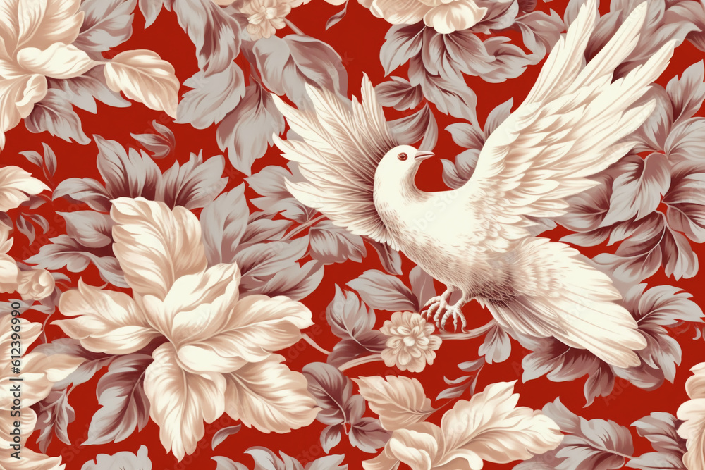 Wall mural seamless and repeating pattern. ai generative