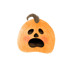 Pumpkin Halloween costume watercolor 