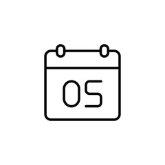 05 Date icon design with white background stock illustration